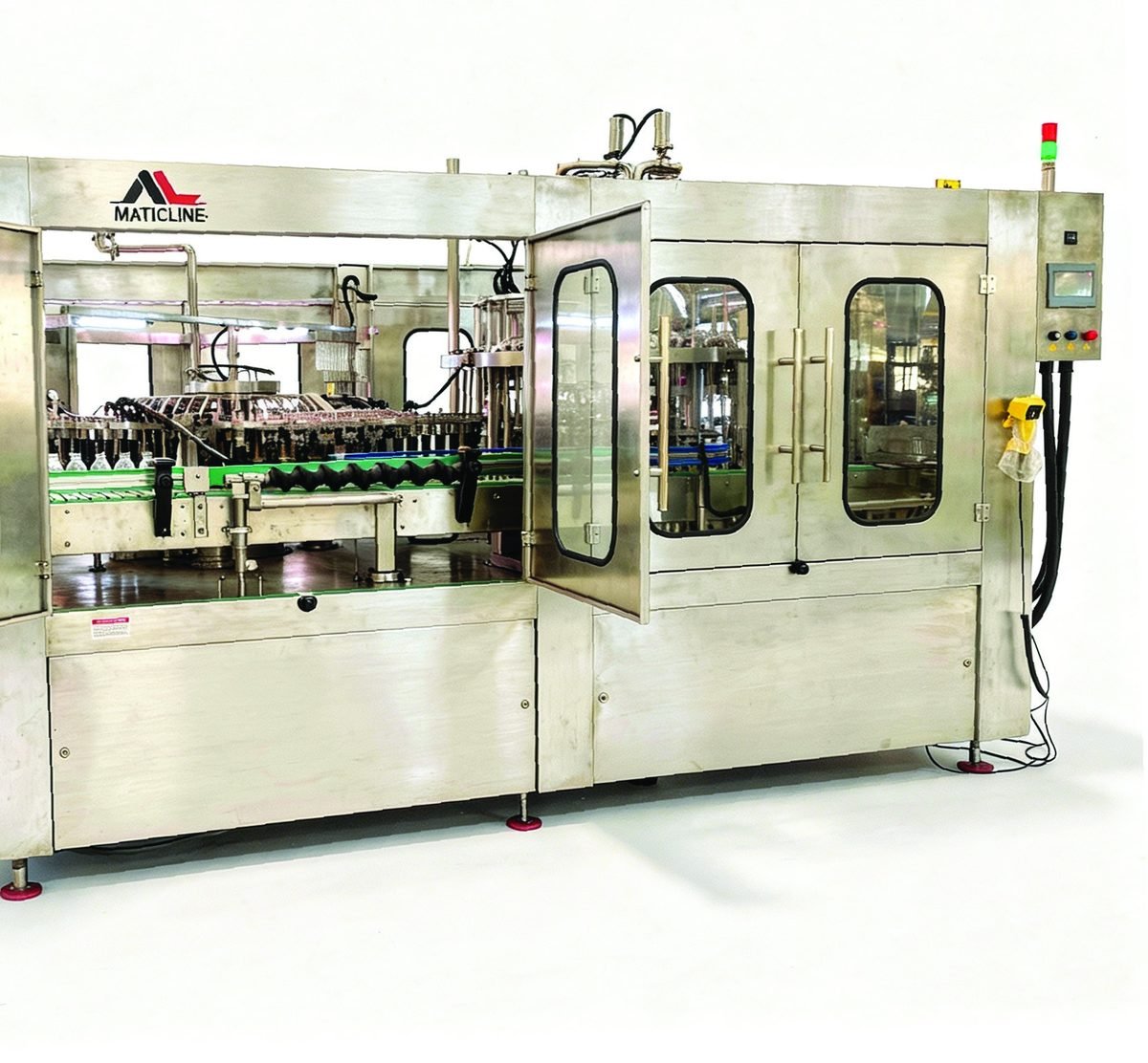 Monobloc 3-en-1 de rinçage, remplissage et bouchage Maticline